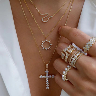 Vintage Gold Boho Layered Necklace Set for Women - Smarsty