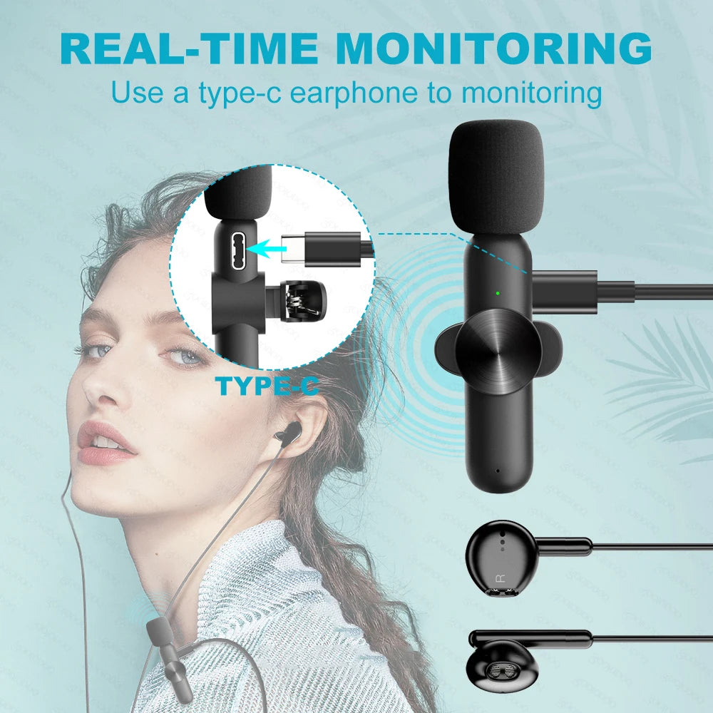 Wireless Lavalier Microphone for iPhone and Android - Smarsty