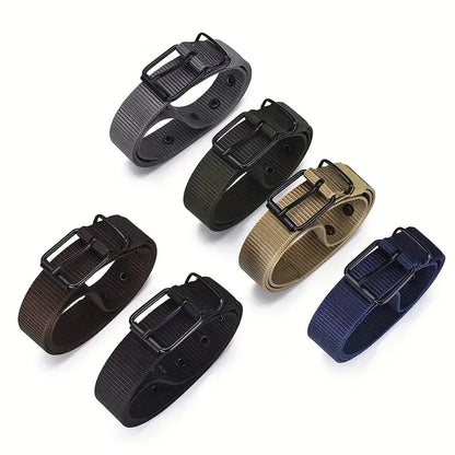 Mens Durable Nylon Canvas Belt Heavy Duty Tactical Workbelt - Smarsty