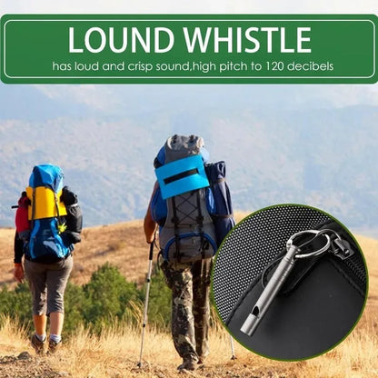 Titanium Whistle Emergency Whistle With Lanyard Safety Survival Whistle Ultralight Camping Whistle Hiking Outdoors Emergency