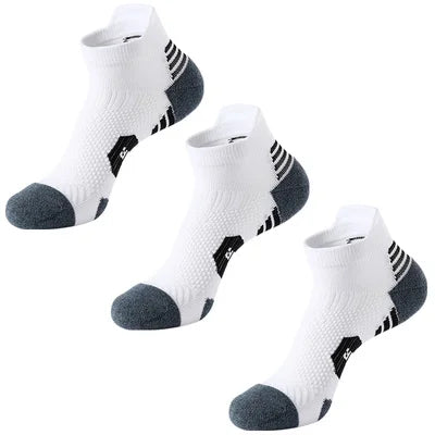 3Pair Professional Fitness Sports Socks Towel Bottom Non-Slip Running Socks Men Women Short Quick-Drying Basketball Training Sox - Smarsty
