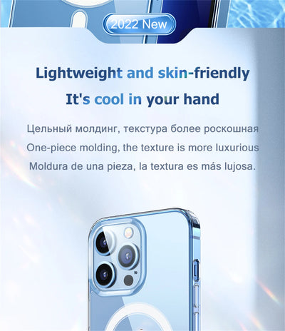 Smarsty MagSafe Clear Case for iPhone Magnetic Wireless Charging -