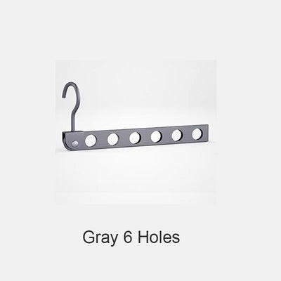 8 Holes Storage Rack for Clothes Hanger Organizer Foldable Rotatable Magic Metal Hangers Storage Rack Wardrobe Space Saver Hook by Smarsty