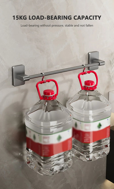 Non Perforated Suction Cup Towel Rack for Bathroom Storage - Smarsty