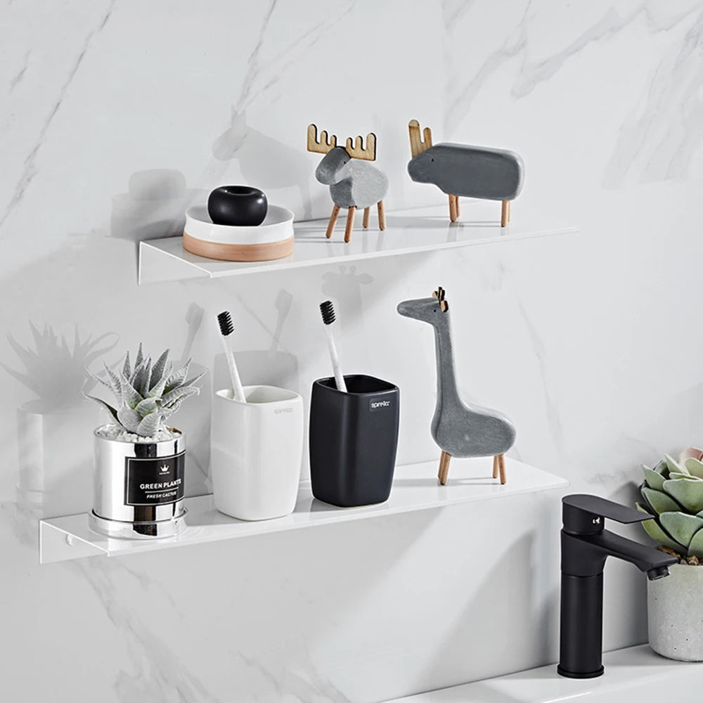 Aluminum Floating Bathroom Shelf for Organized Storage - Smarsty