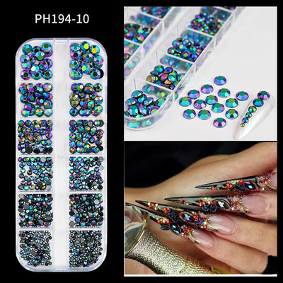 Mixed Nail Rhinestones with Shiny Clear Colors for Stunning Nail Art - Smarsty