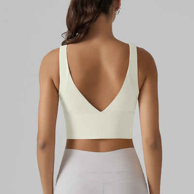 Yoga Bra Underwear Women Summer Shockproof Bra Beautiful Back Sports Running External Wear Training Fitness Yoga Tank Top Bra - Smarsty