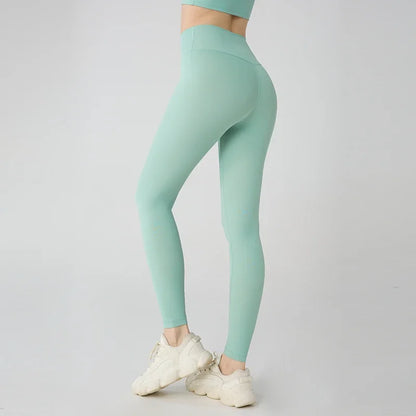 Naked feeling Yoga Leggings Women High Waisted Hip Lifting Fitness Leggings Running Cycling Pants Breathable Sports Leggings - Smarsty
