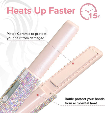 2 in 1 Wireless Hair Straightener and Curler Brush - Smarsty