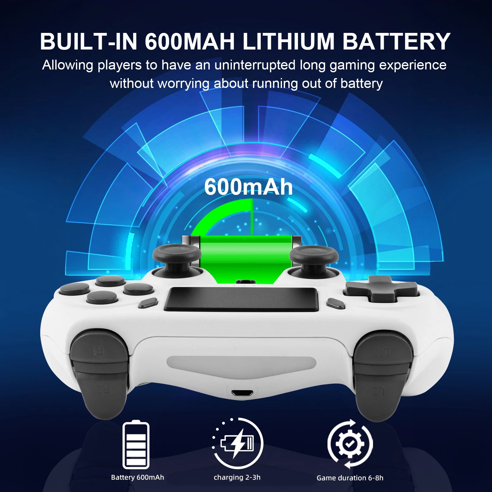 GAMINJA Wireless Gamepad with Dual Vibration Feature - Smarsty