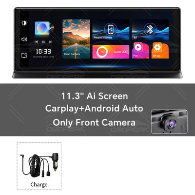 4K Car Dash Cam With Wireless CarPlay And GPS Navigation - Smarsty