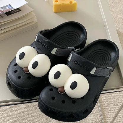 2PCS Shoe Charms DIY 3D Cute Funny Big Eyes Shoe Decorations Accessories Charms for Clogs Bogg Bag Slides Sandals