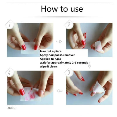 100 Percent Cotton Lint-Free Nail Wipes for Easy Removal - Smarsty