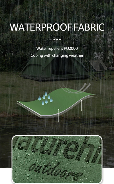 Naturehike Camping Automatic Tent One Touch Waterproof Roof Top Tents Double Door 3 Person Tent Outdoor Beach Fish Shelter Tent by Smarsty