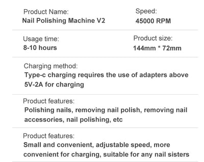 Professional Electric Nail Drill With Low Noise Operation - Smarsty