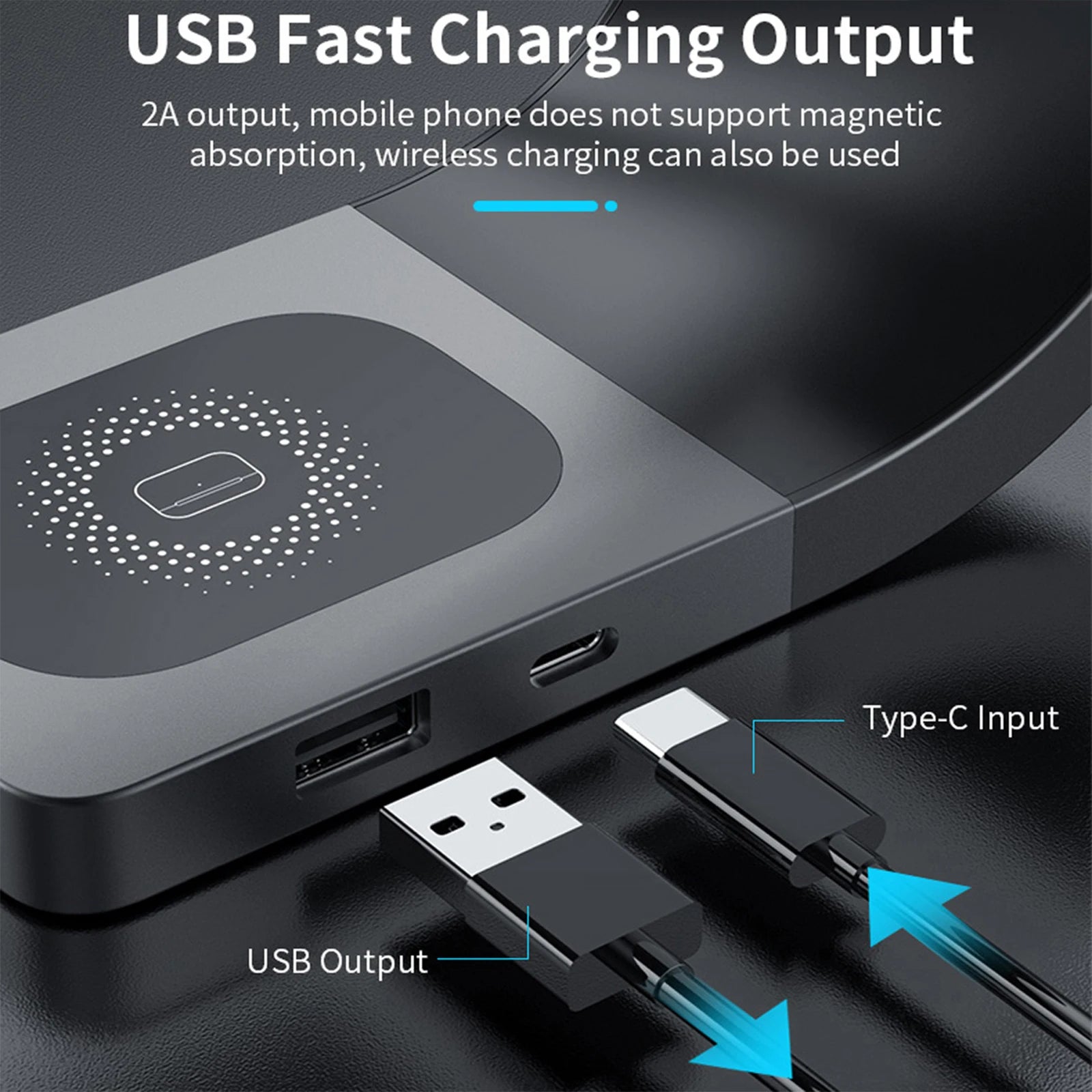 Magnetic Wireless Charger Dock For Phone AirPods Watch - Smarsty