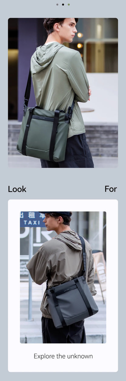 Mark Ryden Leather Messenger Bag Men Crossbody Spacious - Smarsty