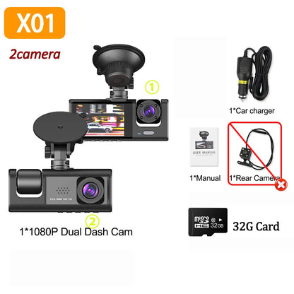 1080P Car Dash Cam Front Rear Night Vision Recording - Smarsty