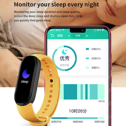 M6 Smart Watch for Fitness Tracking and Heart Rate Monitoring - Smarsty