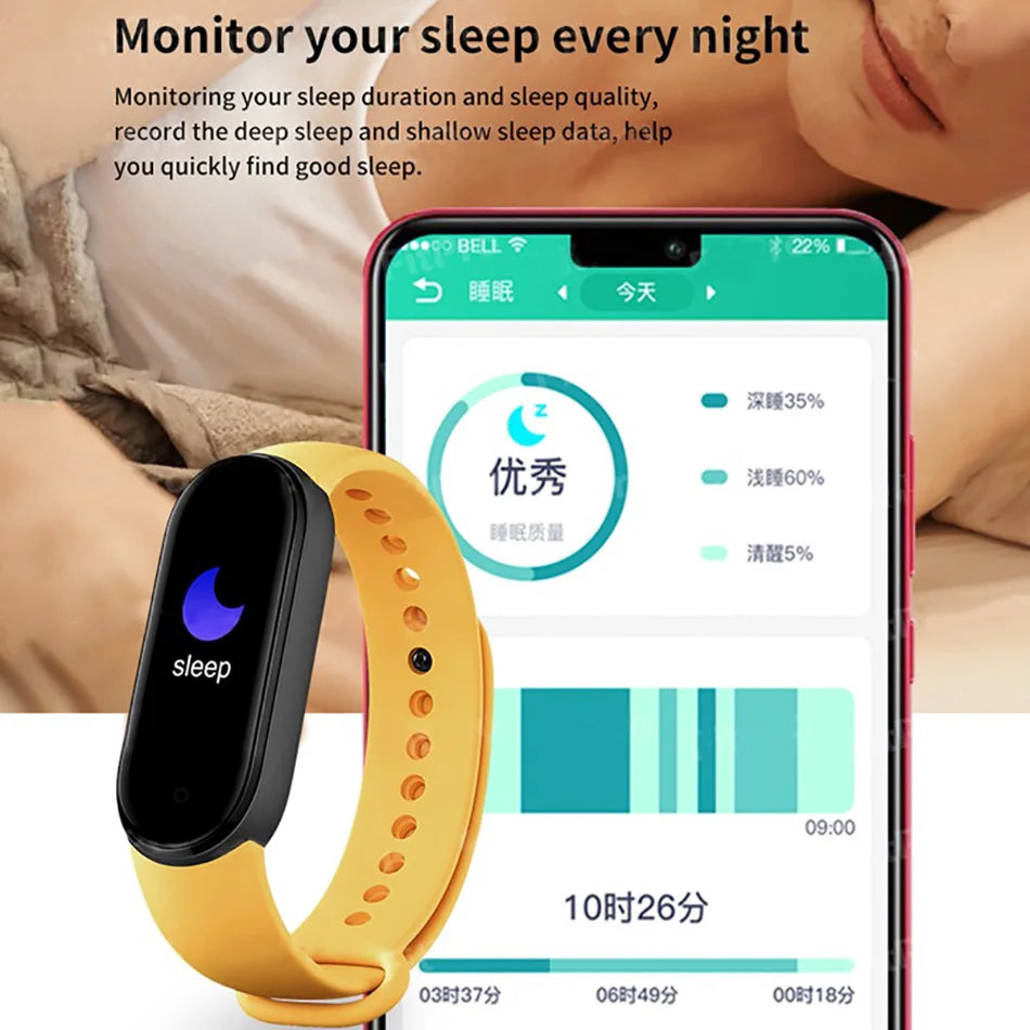 M6 Smart Watch for Fitness Tracking and Heart Rate Monitoring - Smarsty