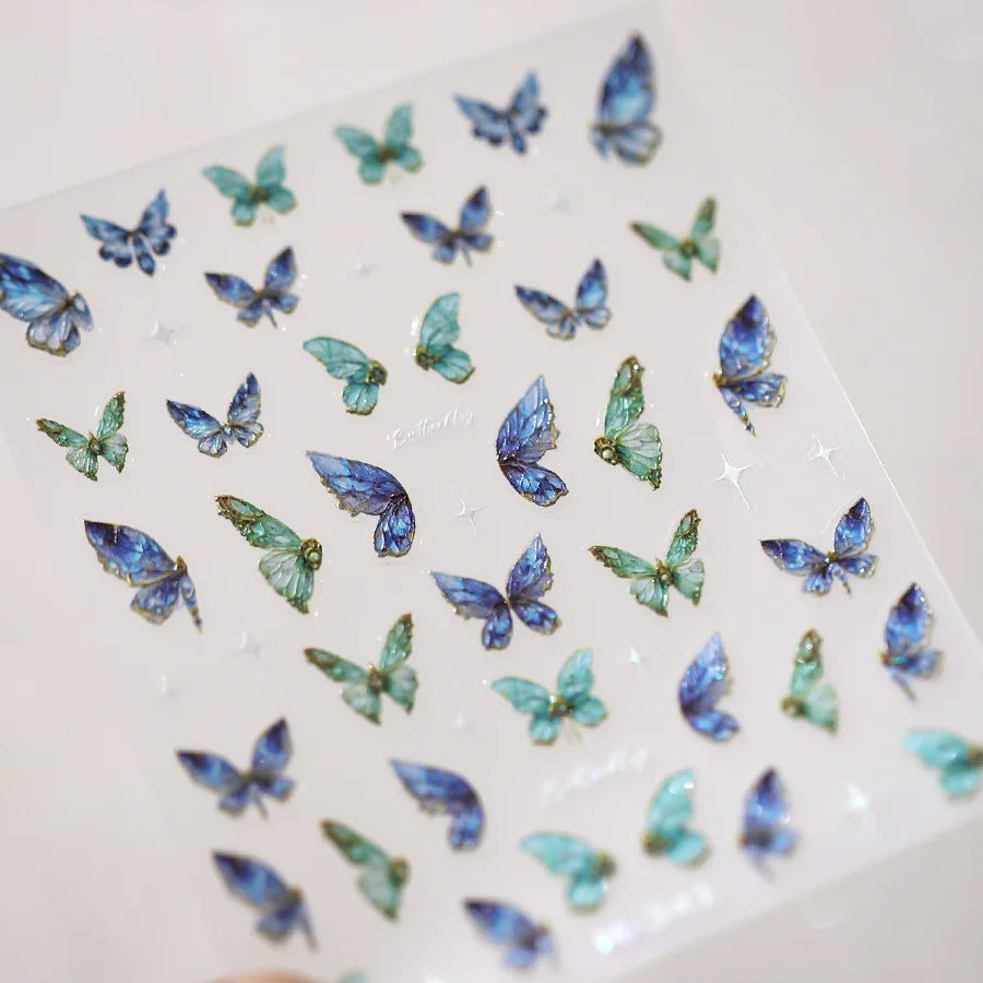 Kawaii Butterfly Nail Stickers for Stunning Manicure Decor - Smarsty