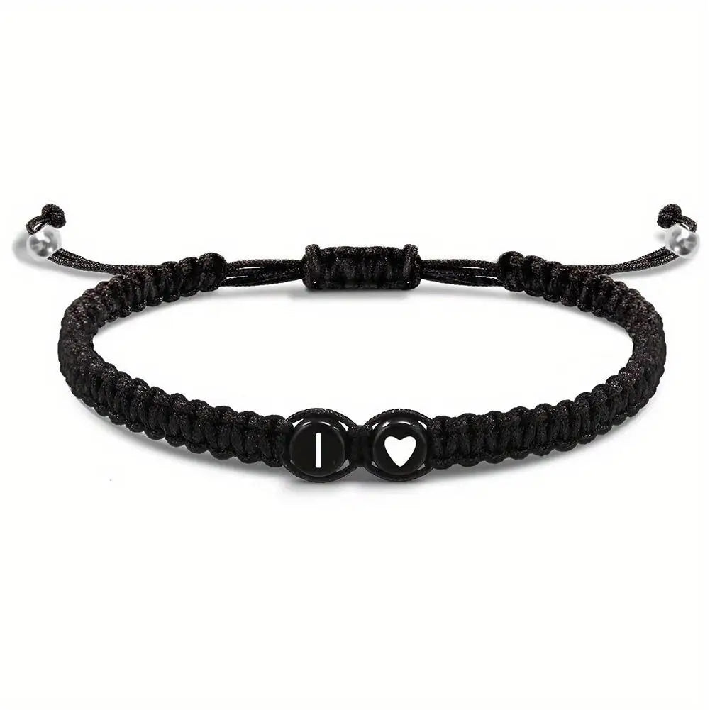 Handmade Adjustable Heart Bracelets A-Z Initials for Friendship - Smarsty
