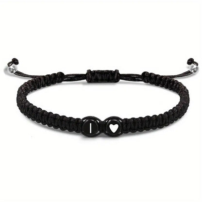 Handmade Adjustable Heart Bracelets A-Z Initials for Friendship - Smarsty