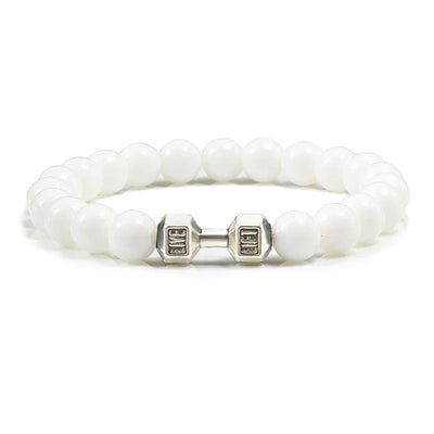 Natural Stone Dumbbell Bead Bracelet for Energy and Style - Smarsty