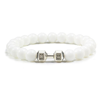 Natural Stone Dumbbell Bead Bracelet for Energy and Style - Smarsty