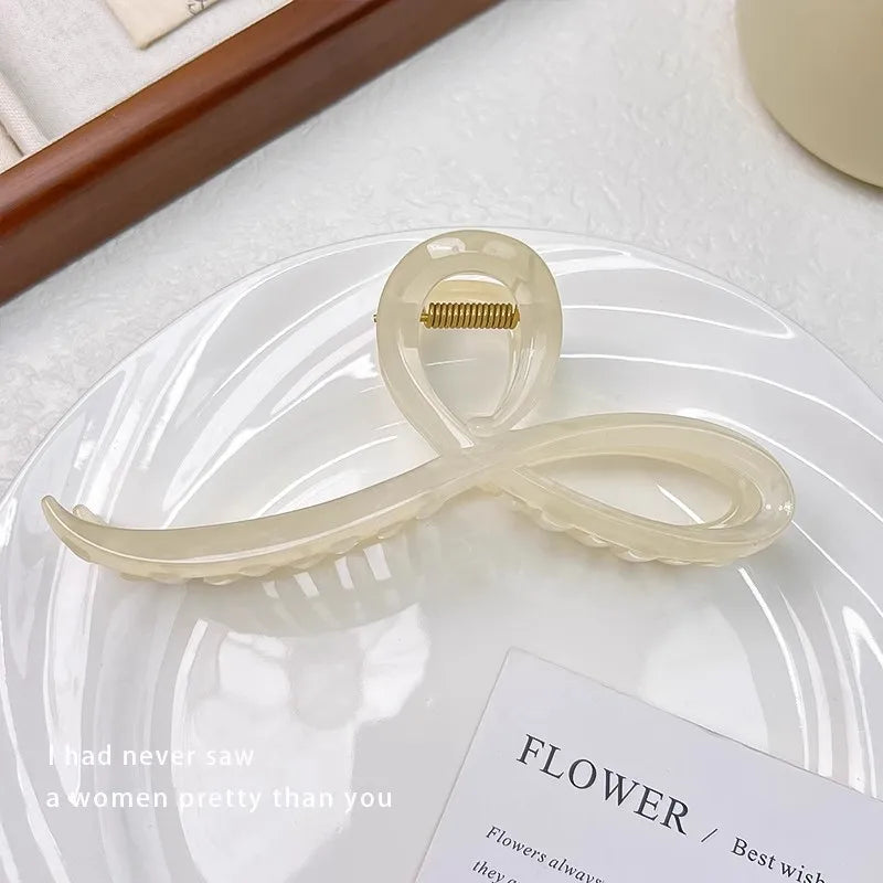Jelly Color Bow Hair Claw Clip For Women Nonslip Hold - Smarsty