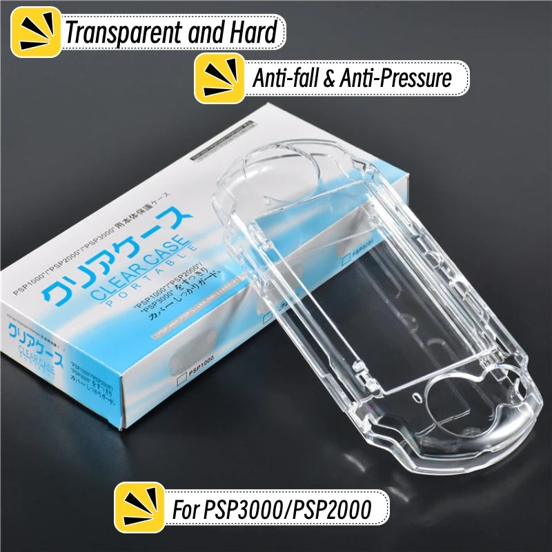 Transparent Hard Case for PSP 2000 3000 with Full Coverage Protection - Smarsty