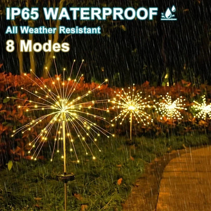 Solar Powered Firework String Lights with 8 Lighting Modes - Smarsty