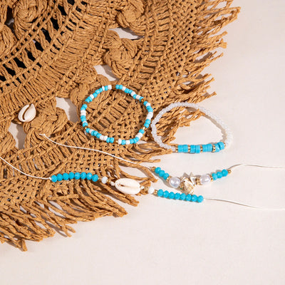 Bohemian Shell Beaded Bracelet Set for Women - Smarsty