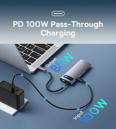 USB C Hub 4K60Hz HDMI PD 100W Multiport Card Reader - Smarsty