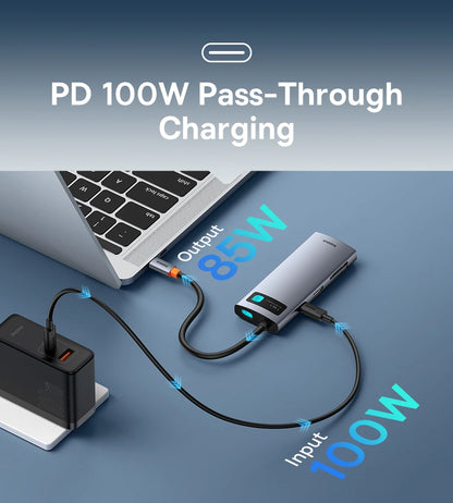 USB C Hub 4K60Hz HDMI PD 100W Multiport Card Reader