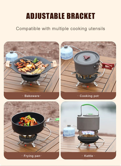 BRS-201A Portable Camping Gas Stove 16000W High Pressured Propane Butane Gas Burner Outdoor Emergency Stove with Piezo Ignition