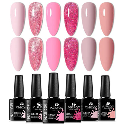6pc All-Season Gel Nail Polish Set for Long-Lasting Manicure - Smarsty