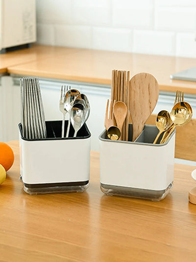 Household Multi-Functional Tableware Rack, Kitchen Tableware Drain Rack, Chopsticks Rack, Spoon, Chopsticks, Fork, Storage Rack by Smarsty