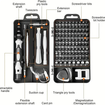 JCD Precision Screwdriver 115-in-1 Set Multifunctional Professional Repair Tool with 98pcs Magnetic Suitable for various repairs - Smarsty