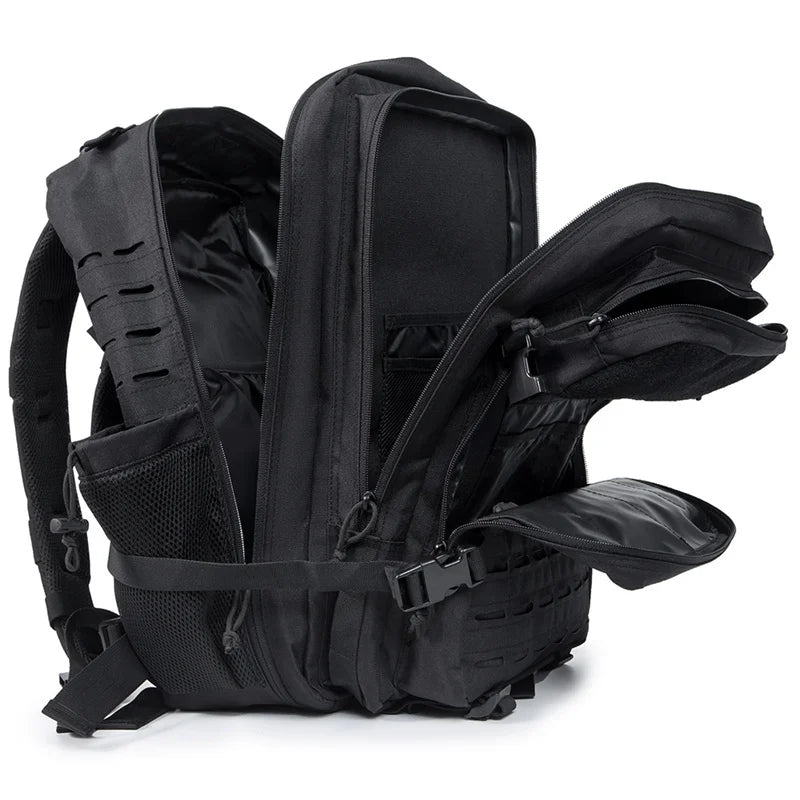 45L Tactical Backpack survival Bag Hunting MOLLE Backpack GYM For Men EDC Outdoor Hiking Rucksack Witch Bottle Holder - Smarsty