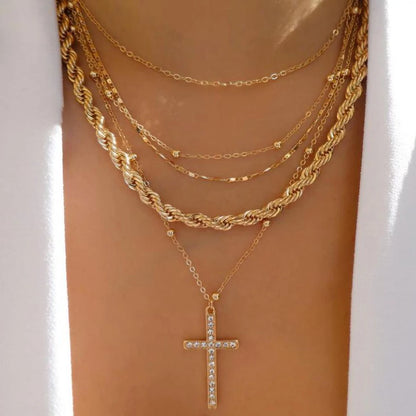 Vintage Gold Boho Layered Necklace Set for Women - Smarsty