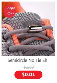 1Pair Magnetic Lock Shoelaces without ties Flat Elastic Laces Sneakers Boots No Tie Shoelace Rubber Bands for Shoes Accessories - Smarsty