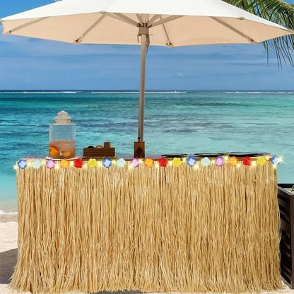 Vibrant Hawaiian Table Skirt for Easy Summer Parties - Smarsty
