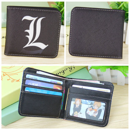 Death Note Anime Black PU Leather Short Wallet Card and Coin Purse for Boys Girls Gift - Smarsty