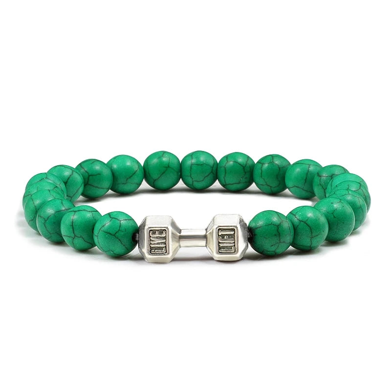 Natural Volcanic Stone Bracelet for Fitness Enthusiasts - Smarsty