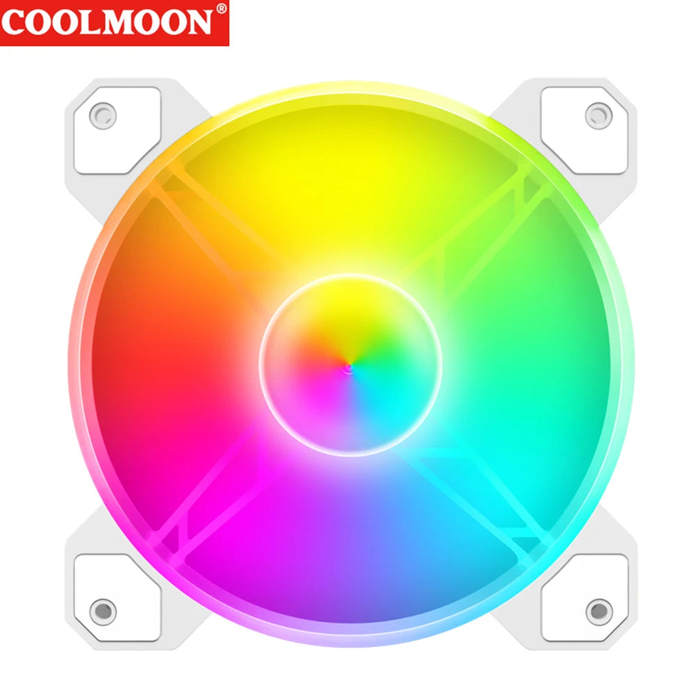 12cm Chassis Cooling Fan 16LED Lamp Beads Silent Chassis Cooler 5V 3PIN ARGB 12V 4PIN PWM Speed Regulation for Desktop Computer