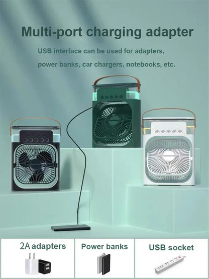 Portable Humidifier Fan with Three Speed Settings - Smarsty