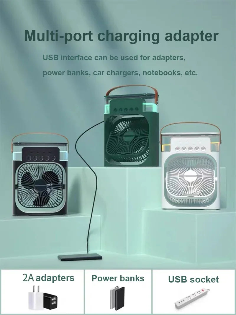 Portable Humidifier Fan with Three Speed Settings - Smarsty