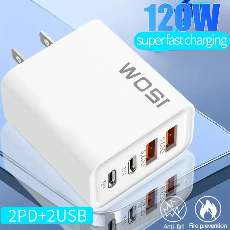 120W 4 Port USB C Charger With Fast Charging Powerhouse - Smarsty