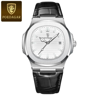 Luxury Waterproof Square Men's Quartz Watch with Luminous Dial - Smarsty